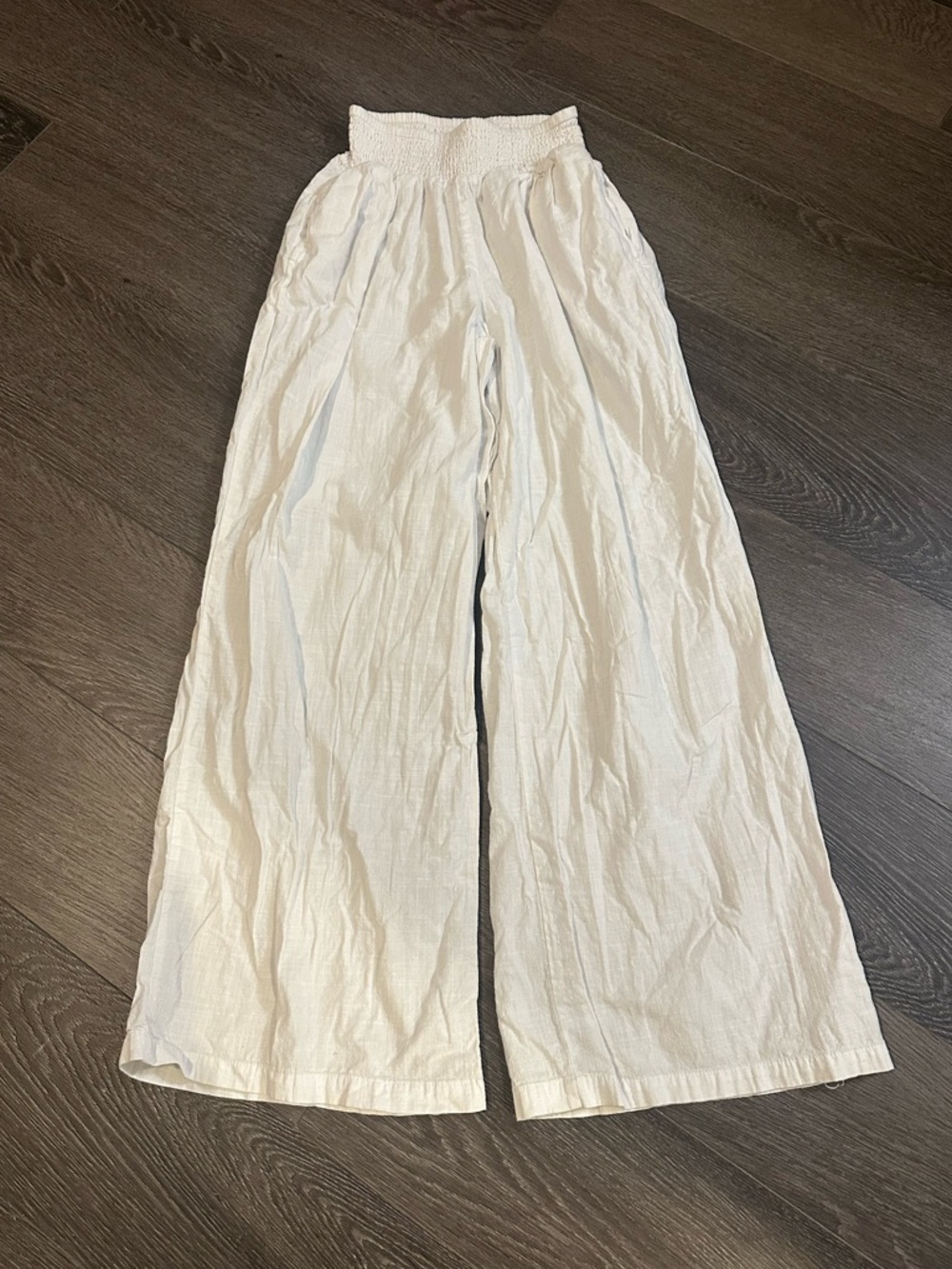 Women's White Wide-Leg Pants Streetwear Society - Women’s